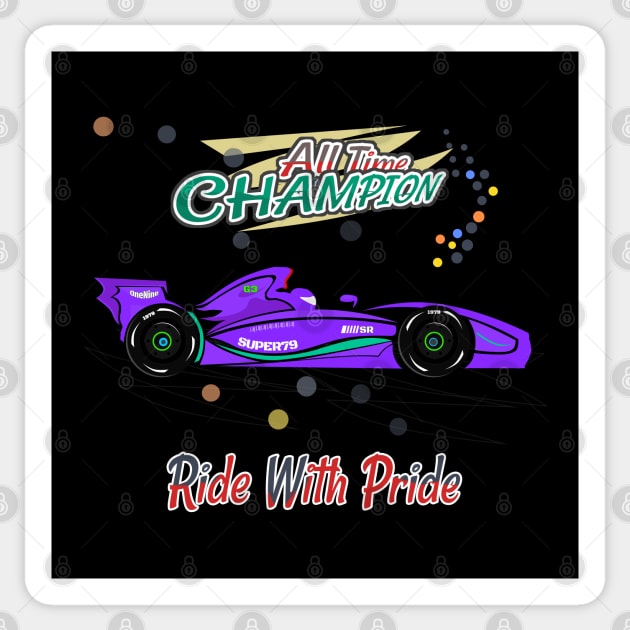 Racing Car F1 W14 Purple Sticker by 1Nine7Nine